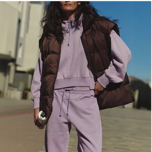 Free People Movement Undefeated lilac hoodie cropped M